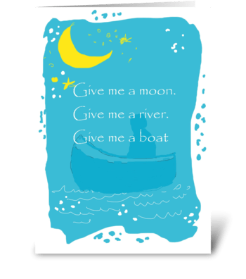 Give me a moon greeting card