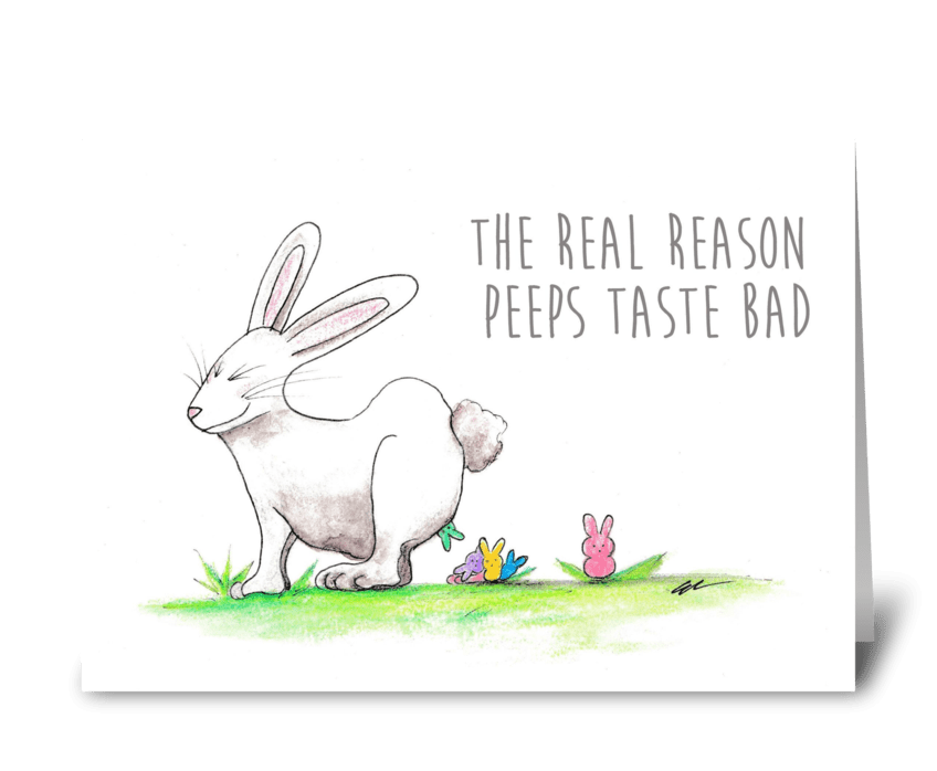Bunny Peeps greeting card