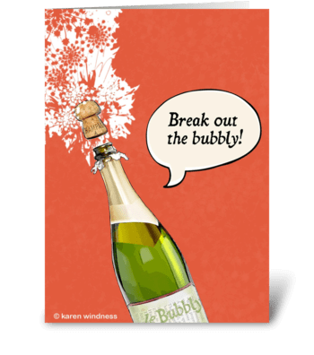 Bubbly Congratulations greeting card