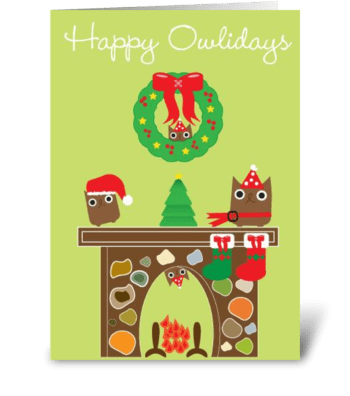 Happy Owlidays! greeting card
