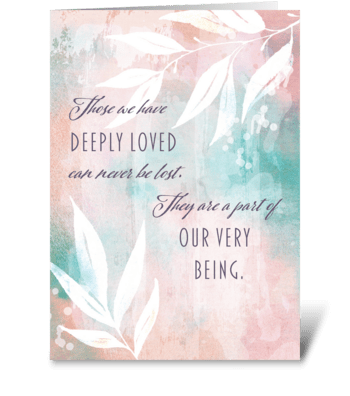 Those We Have Deeply Loved greeting card