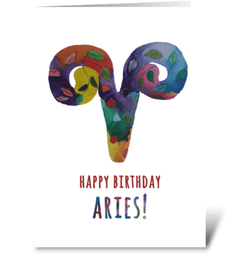 For aries greeting card