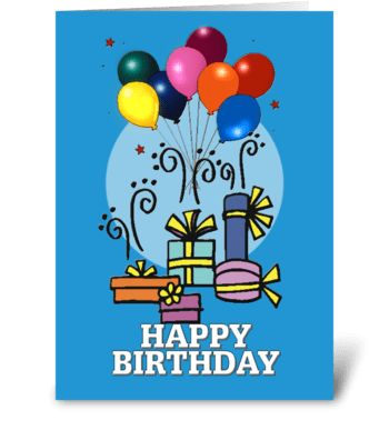 Balloons, Happy Birthday CARD greeting card