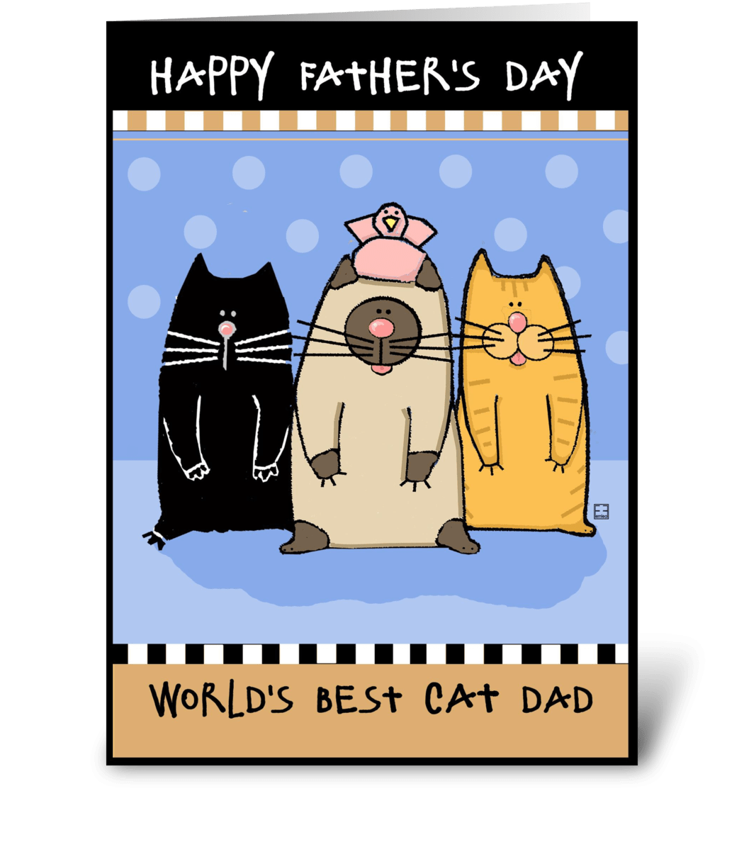 Happy Father's Day World's Best Cat Dad 
