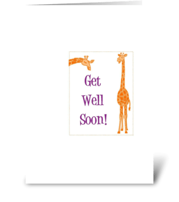 Get Well Soon!  (for children) greeting card