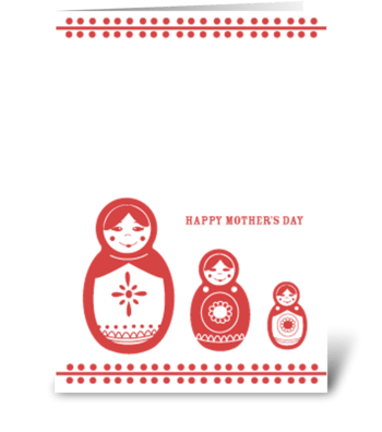 Mothers Day Nesting Dolls greeting card