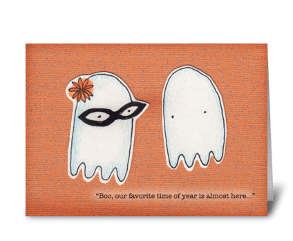 Boo the Ghost greeting card