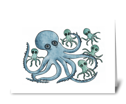Mr. Octopus greeting card
