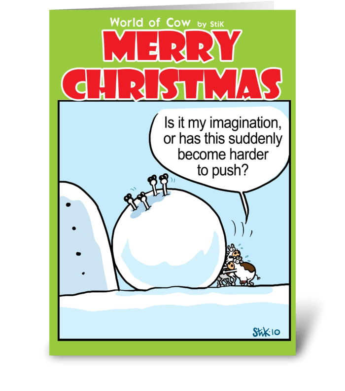 Where's Carol? A Christmas Card by StiK greeting card