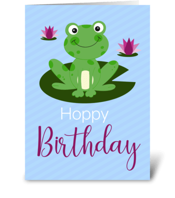 Hoppy birthday greeting card