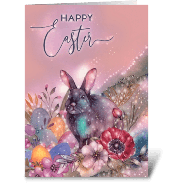 Easter Glitter greeting card