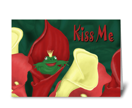 Kiss Me greeting card