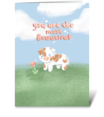 For the most beautiful  greeting card