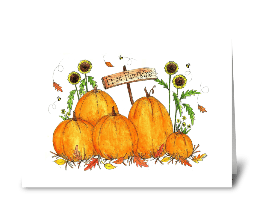 Festive Fall Pumpkin Patch greeting card