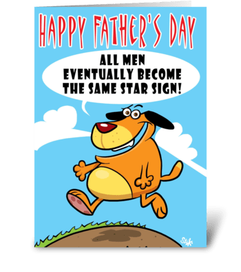 Star Sign Father's Day card greeting card