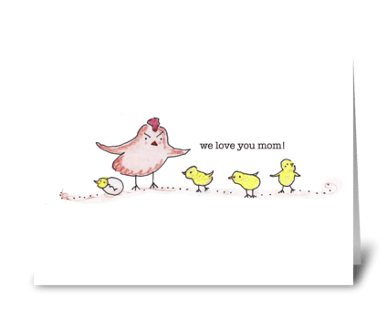 Mother Hen greeting card