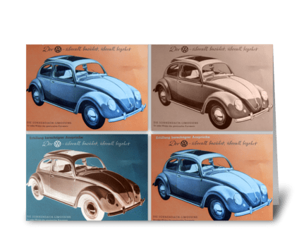 VW Bug Tribute greeting card