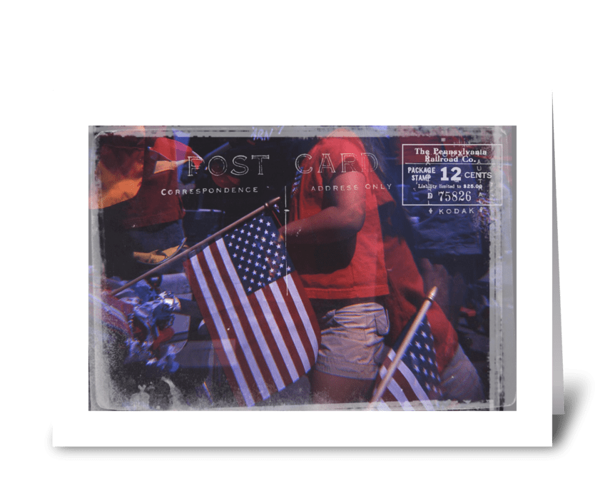 Post Card from the 4th of July greeting card