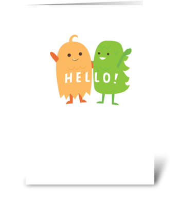 Monster Hello! greeting card