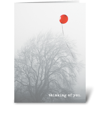 thinking of you. greeting card