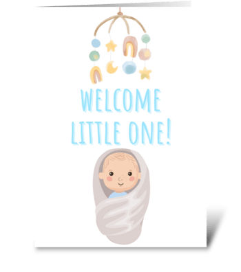 New Born Baby Boy greeting card