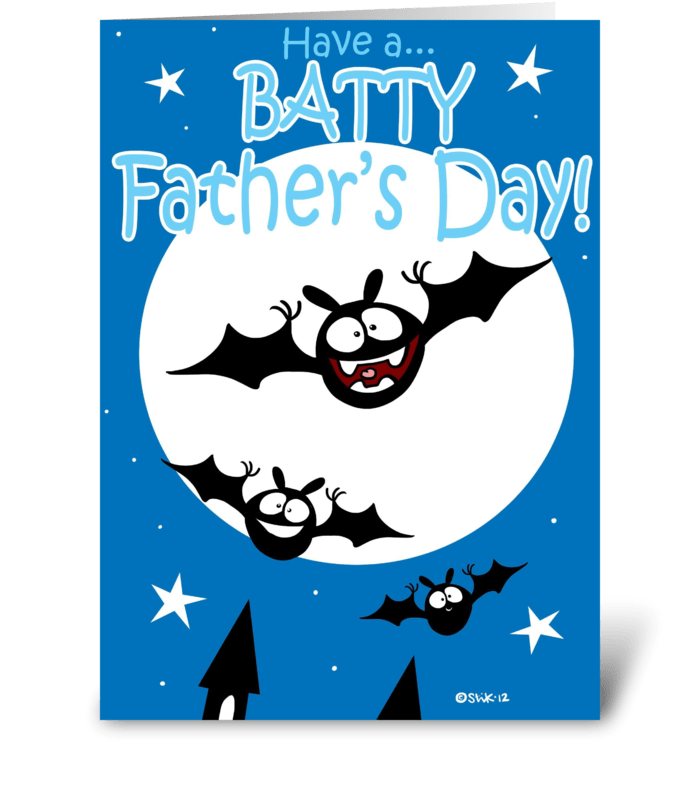 Batty Father's Day! greeting card