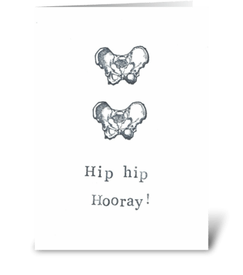 Hip Hip Hooray greeting card