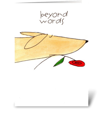 beyond words greeting card