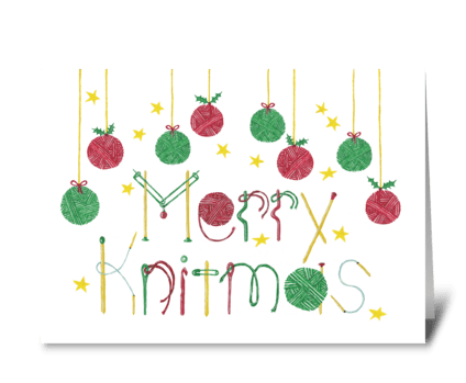 Merry Knitmas greeting card