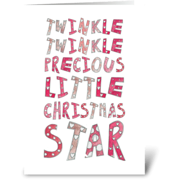 Twinkle Twinkle Christmas Star greeting card