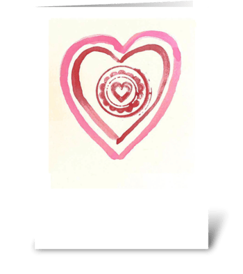 Watercolor - Multiple Hearts greeting card