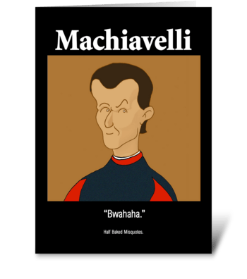 Machiavelli greeting card