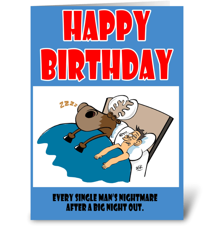 Moose Birthday card greeting card