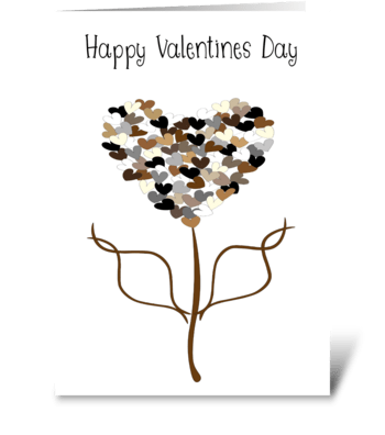 Happy Valentines Heart Tree  greeting card