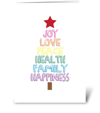 tree of joy greeting card