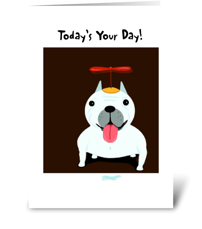 Bull Dog Birthday Mojo greeting card