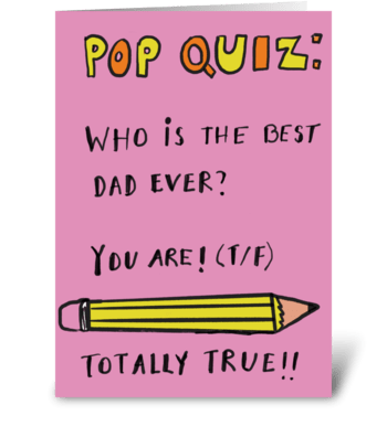Dad Quiz greeting card