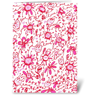 Love Flowers greeting card