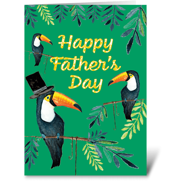 Father's Day Toucans greeting card