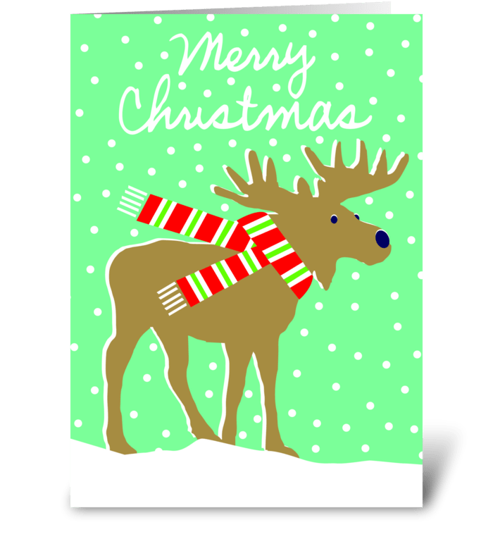 Friend of Santa (moose) greeting card