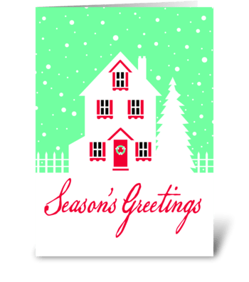 Simple Christmas Greeting greeting card