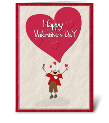 Happy Valentine's Day, Big Heart greeting card