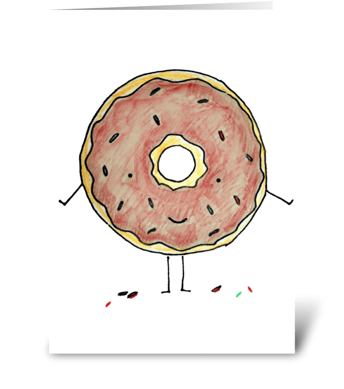 Donut with Sprinkles greeting card