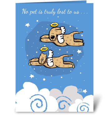 Pet Angels Sympathy greeting card