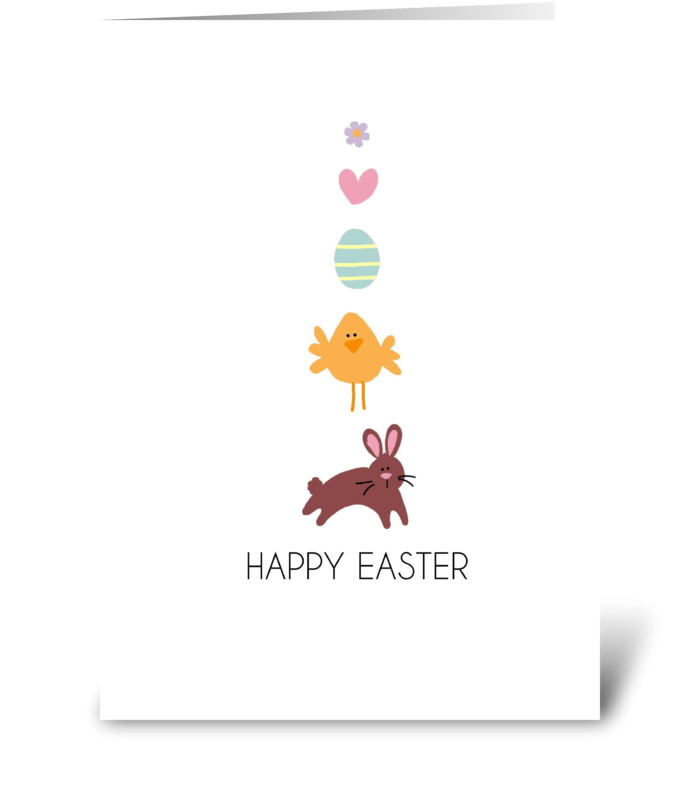 Easter Line-Up greeting card