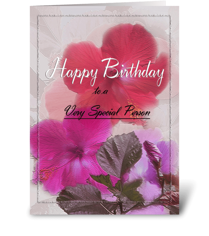 Happy Birthday to Special Person greeting card
