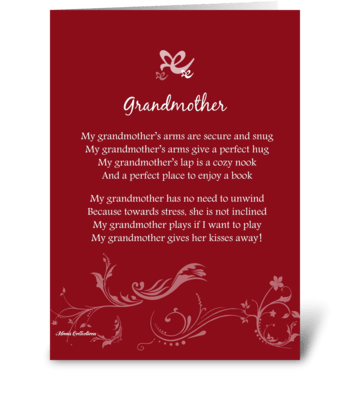 Poetry Grandmother greeting card