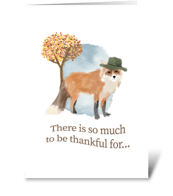 Thankful Fox greeting card