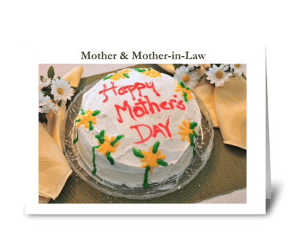 Mother and Mother-in-law greeting card