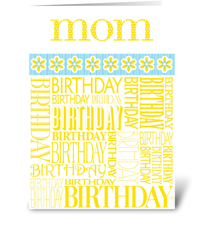 Birthday Mom greeting card